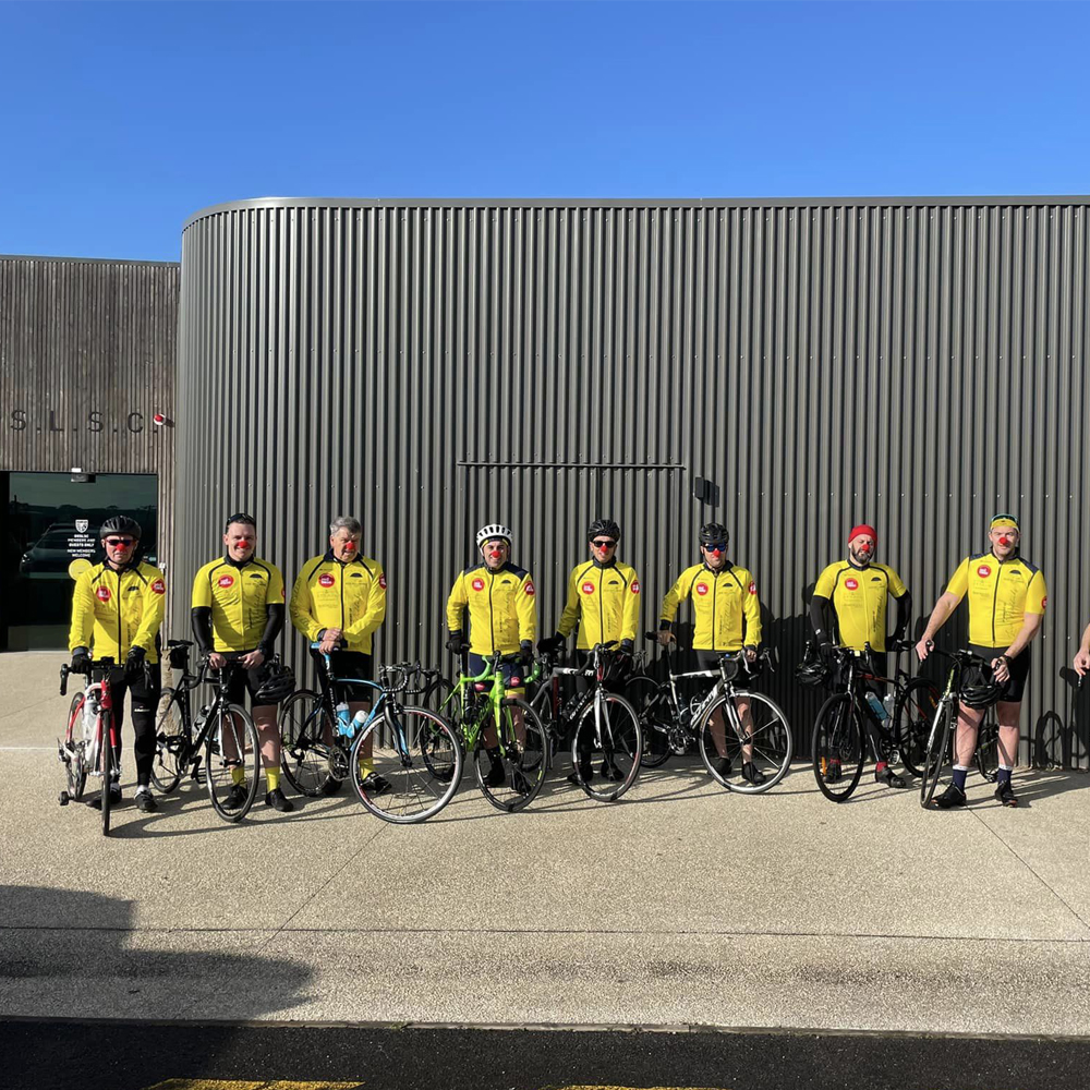 Group of cyclists