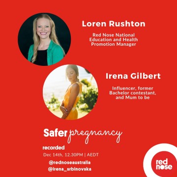 Red Nose Ambassador Irena Gilbert on her pregnancy journey and safer pregnancy tips