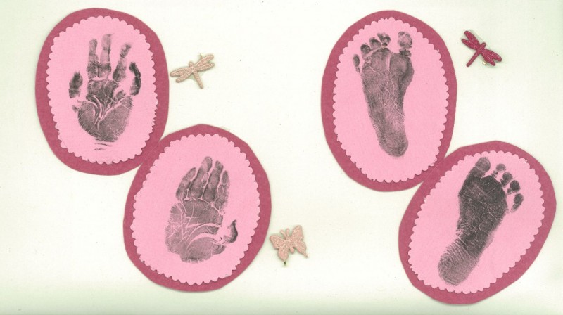 Abigail's hand and foot prints