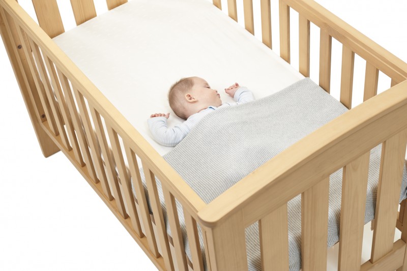 Baby in Cot Image on Angle Safe Sleeping