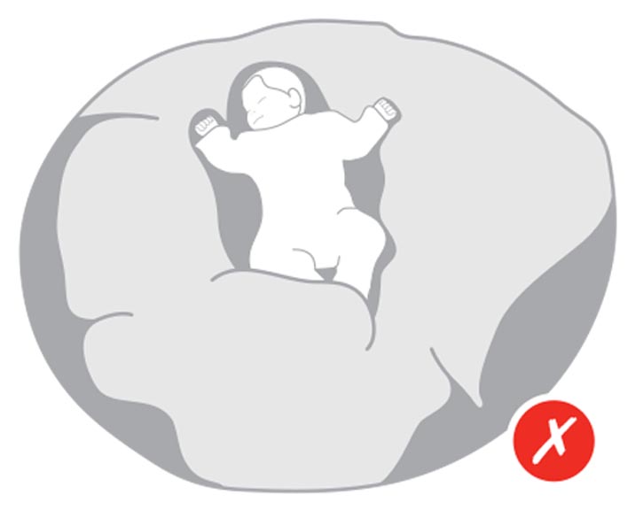 Baby In Bean Bag Illustration