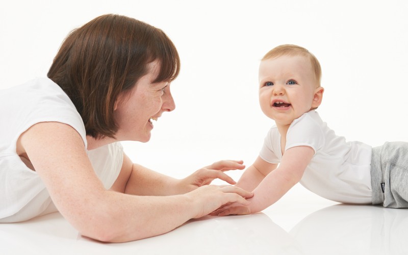 Tummy Time Woman and Baby Brochure Image