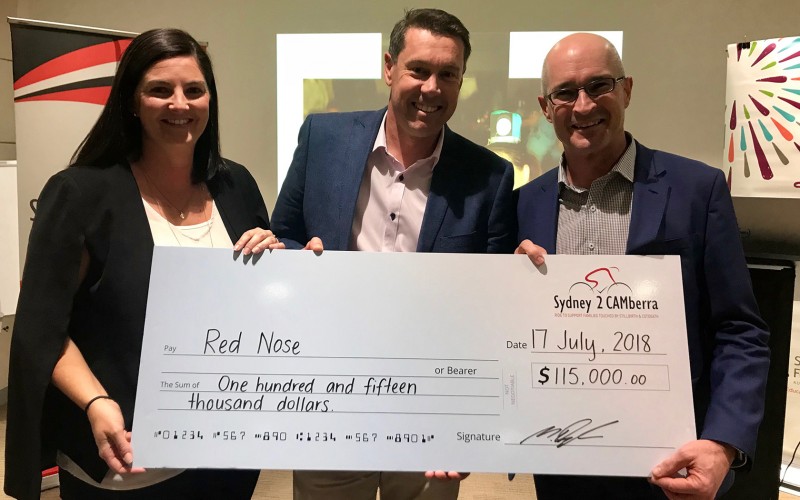 Sydney2CAMberra cheque presentation 2018