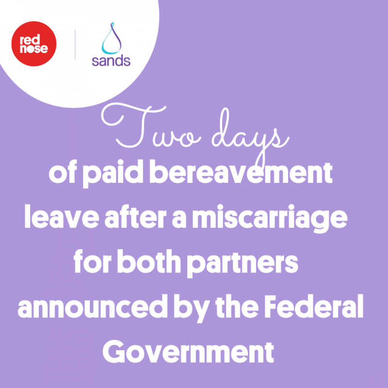 Red Nose Welcomes Federal Governments Announcement For Two Extra Days Bereavement Leave For Miscarriage