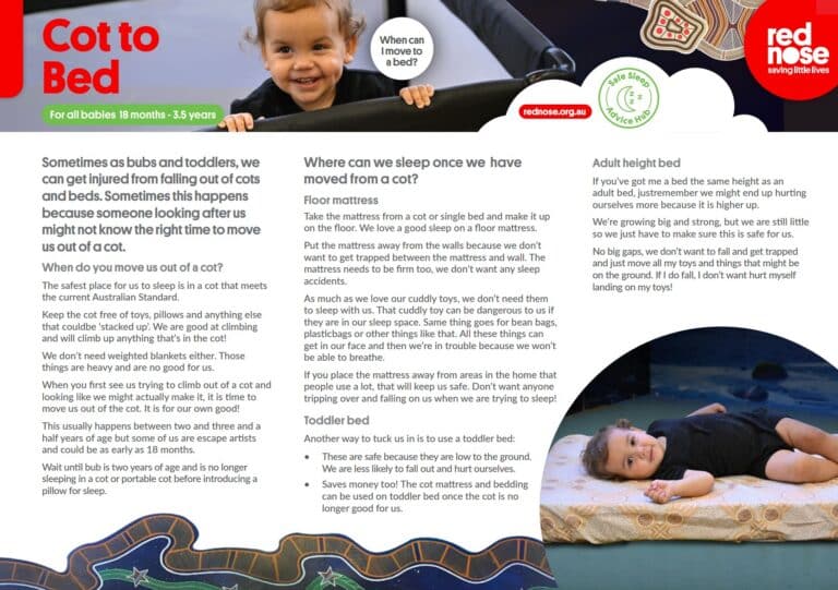 First Nations Cot to Bed Brochure