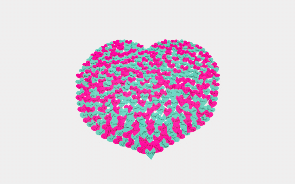 Say Their Name Hearts and Names