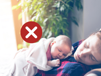 Co-sleeping on a couch with a baby is unsafe