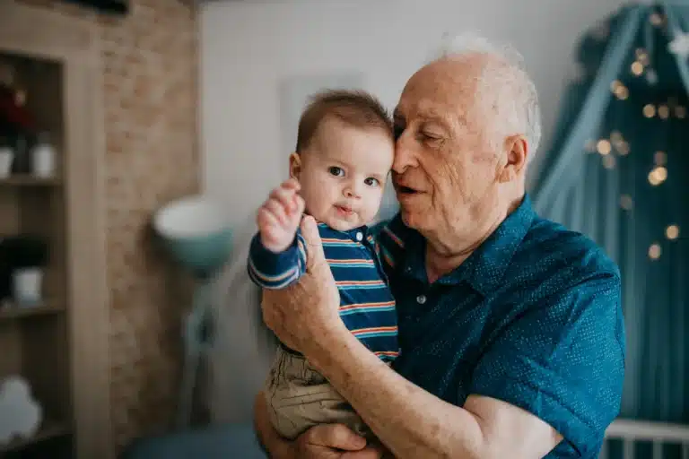 Grandparent and baby
