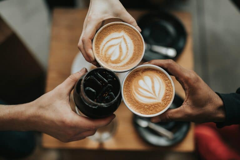 Having coffee together catching up