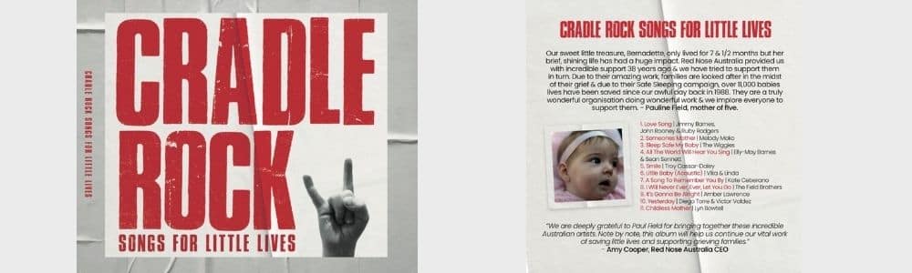 Cradle Rock front and back Cradle Rock: Songs For Little Lives Album